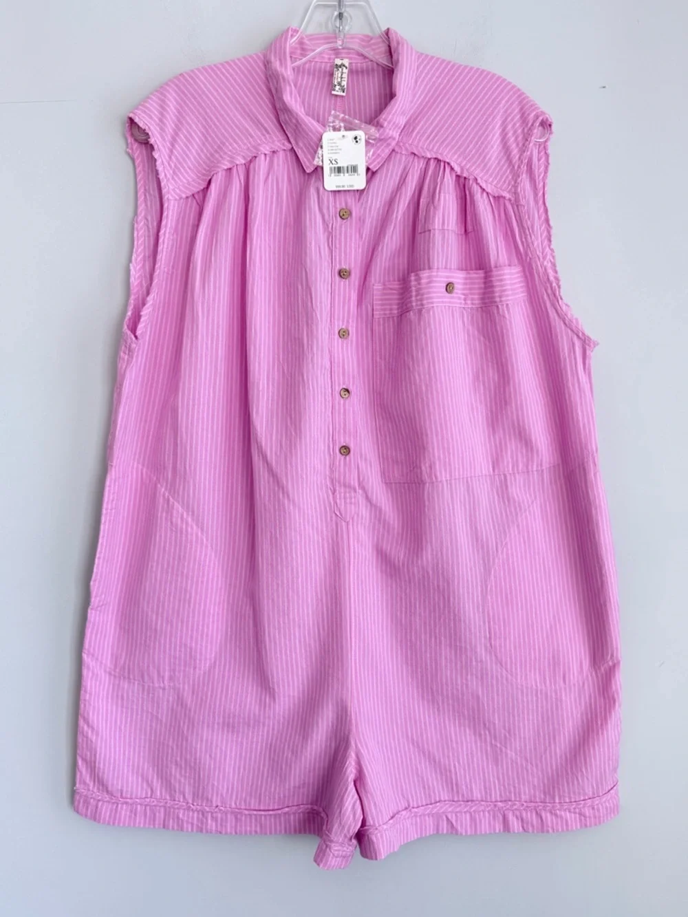 Free People Striped Jomo Romper by Intimately Lilac Combo XS NWT Pink Sleeveless - Picture 4 of 16
